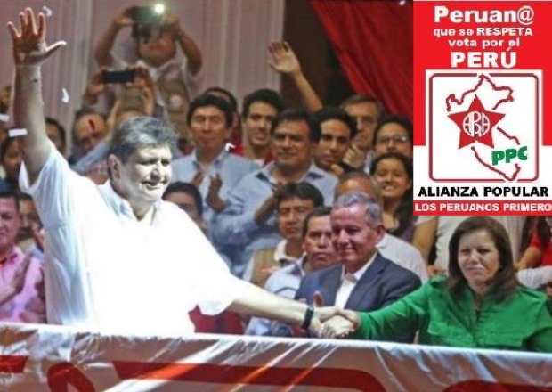 Ciudadanos peruanos residentes en Estados Unidos dan su respaldo a la fórmula presidencial de Alianza Popular, conformada por Alan García, Lourdes Flores y David Salazar.